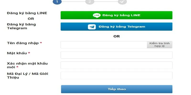 Đăng ký dễ dàng với 4 bước